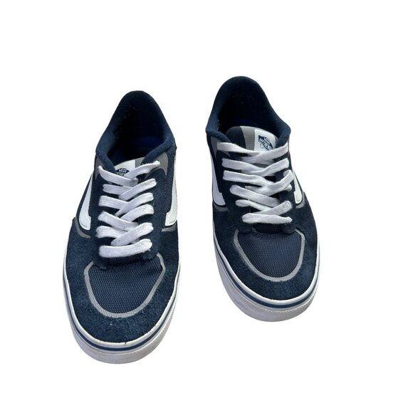 VANS Pro Skate Shoes Sneakers Blue Suede White Mens Sz 7.5 Low Top Lace Up - Picture 3 of 16